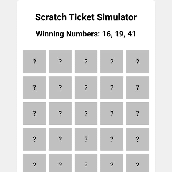 Scratch Ticket Simulator