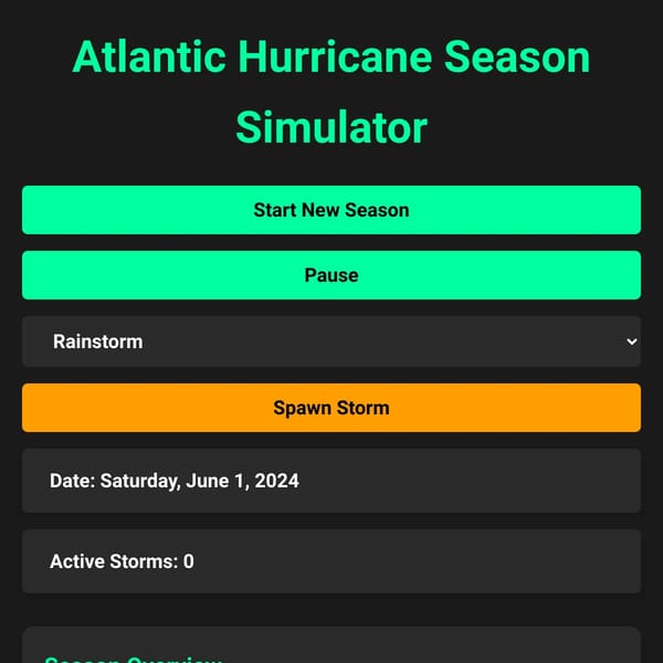 Atlantic Hurricane Season Simulator
