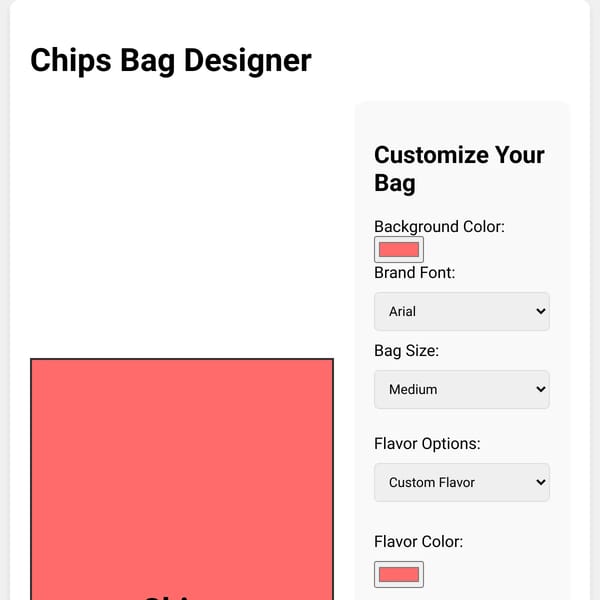 Chips Bag Designer