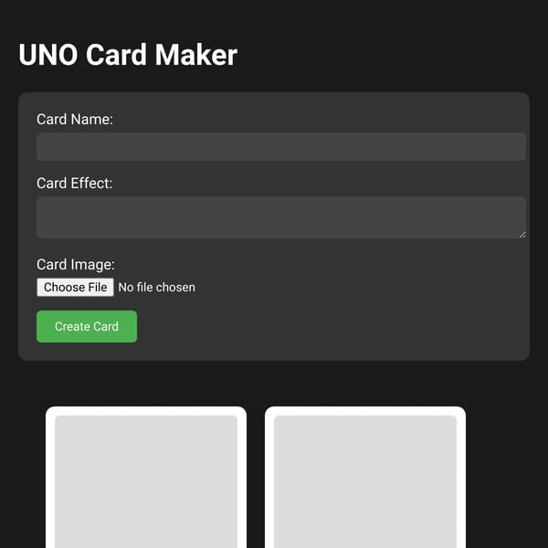UNO Card Maker