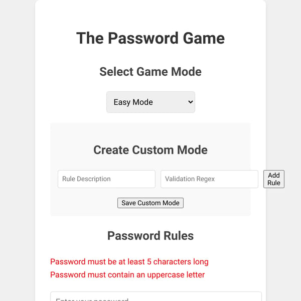 The Password Game (Remake)