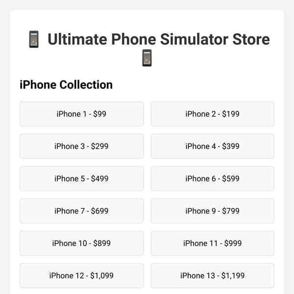 iPhone Simulator Store