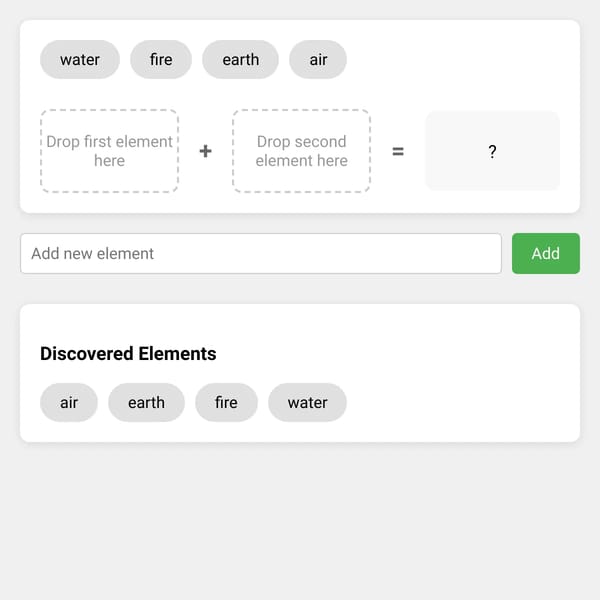 Infinite Craft Clone