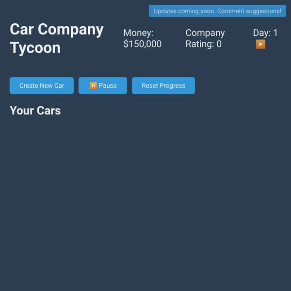 Car Company Tycoon