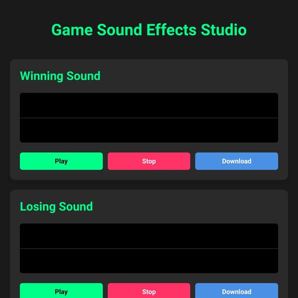 Game Sound Effects Studio