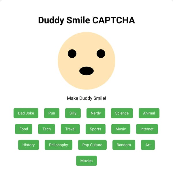 Duddy Smile CAPTCHA