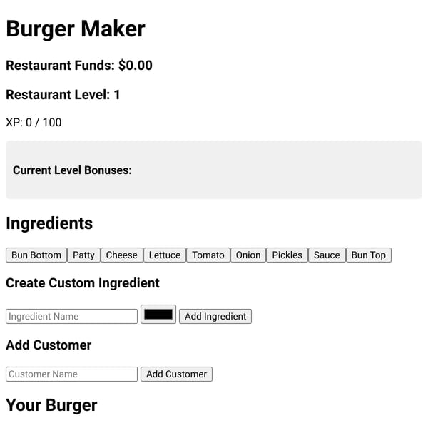 Burger Maker