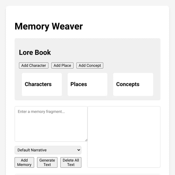 Memory Weaver: AI Novel Generator