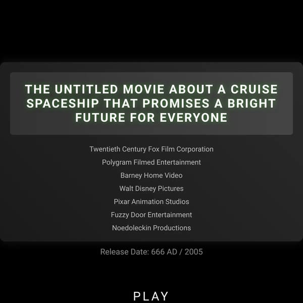 The Untitled Movie About A Cruise Spaceship That Promises A Bright Future For Everyone