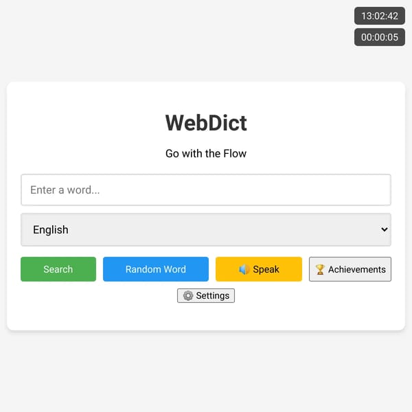 WebDict - Online Dictionary