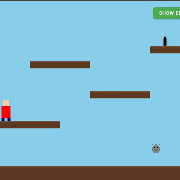 Super cool platforming ending game