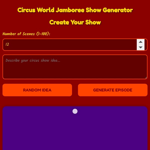 Circus World Jamboree Show Generator