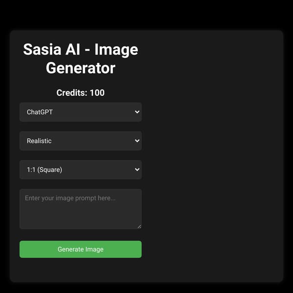 Sasia AI - Image Generator