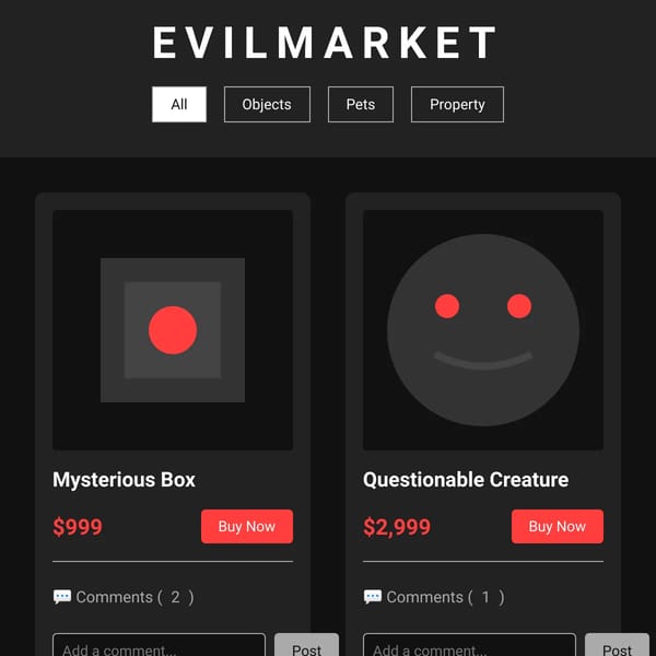 EvilMarket - Slightly Questionable Goods