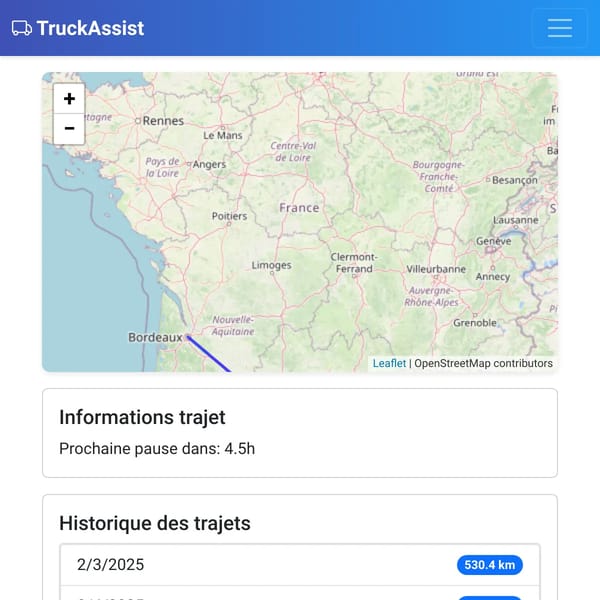 TruckAssist - Assistant Chauffeur Routier