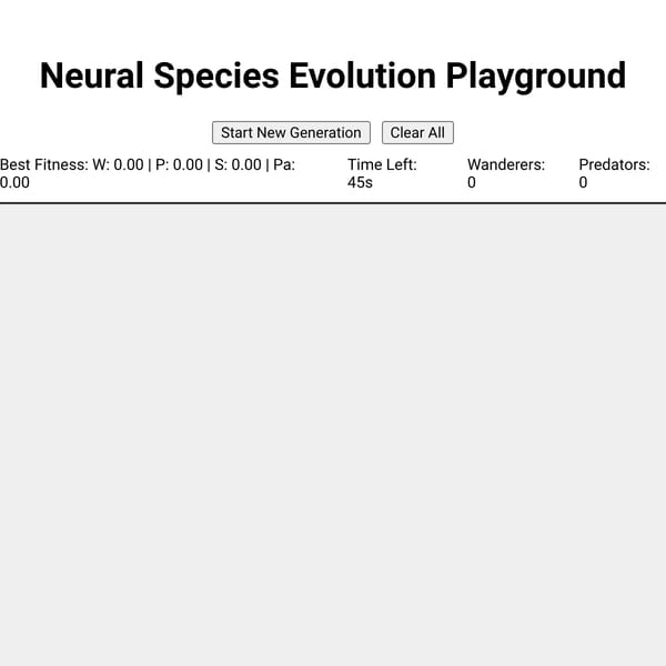 Neural Networked Species (ALPHA)