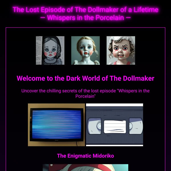 The Lost Episode of The Dollmaker of a Lifetime — Whispers in the Porcelain