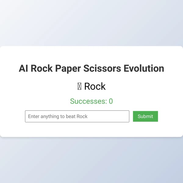 AI Rock Paper Scissors Evolution