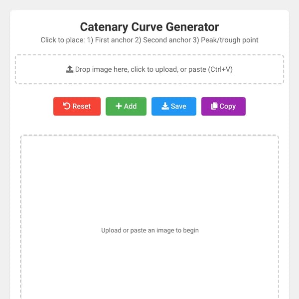 Catenary Curve Generator