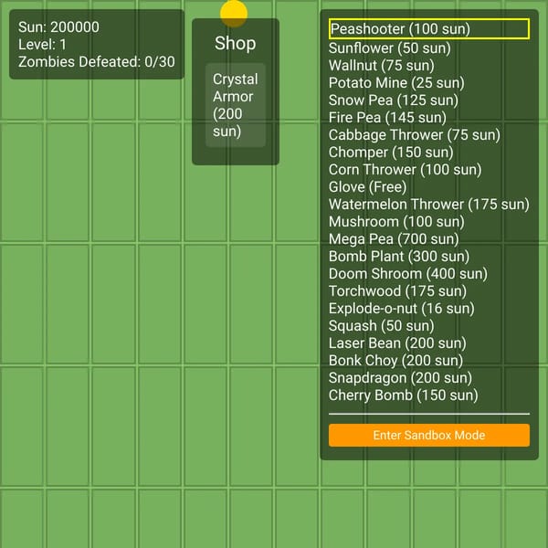 Plants vs Zombies Clone