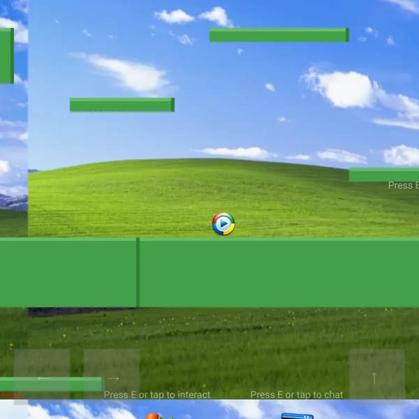 Windows xp platformer thingy