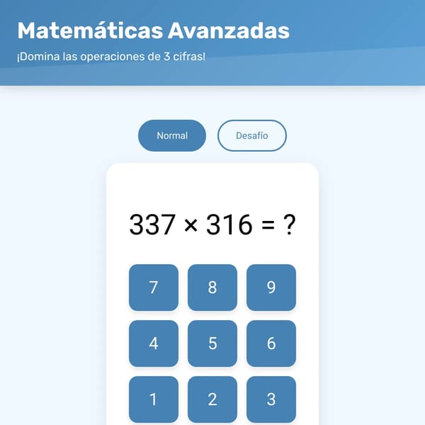 KinderKraft: Multiplicaciones y Divisiones de 3 Cifras