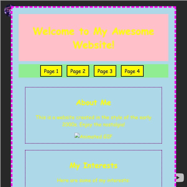 Welcome to My Awesome 2000s Website!