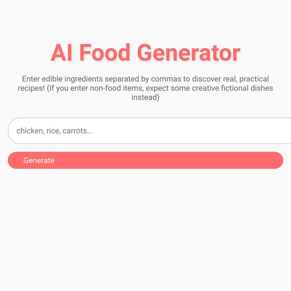 AI Food Generator