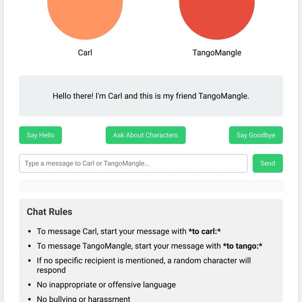 Talk to Carl and Tango the NPCS!