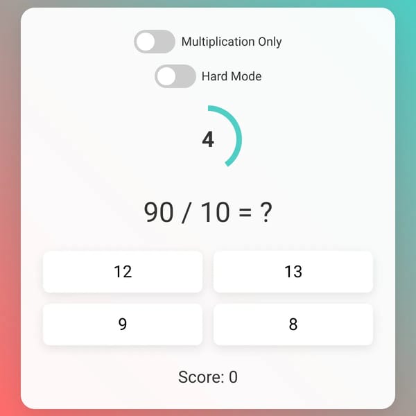 Math Quest Challenge