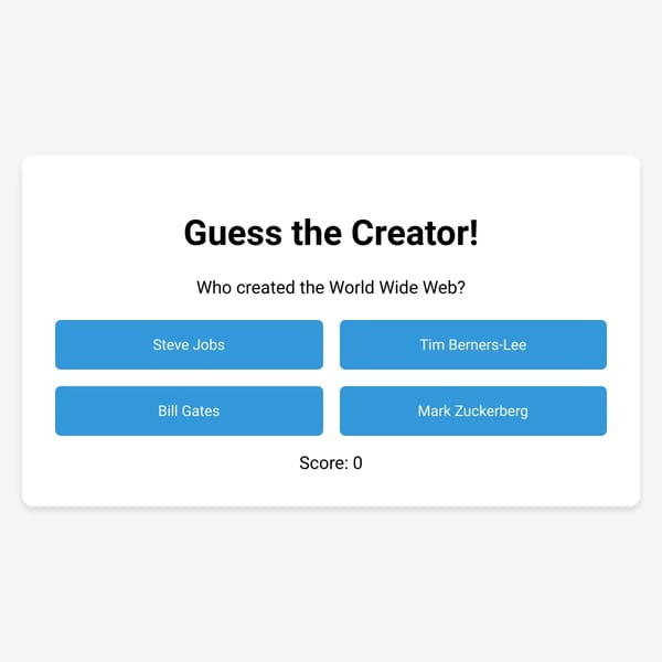Guess the Creator Game