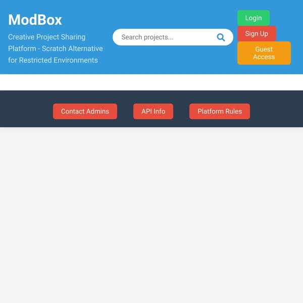 Modbox scratch project sharing