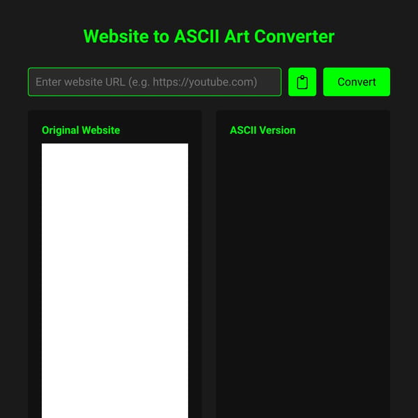 Website to ASCII Art Converter