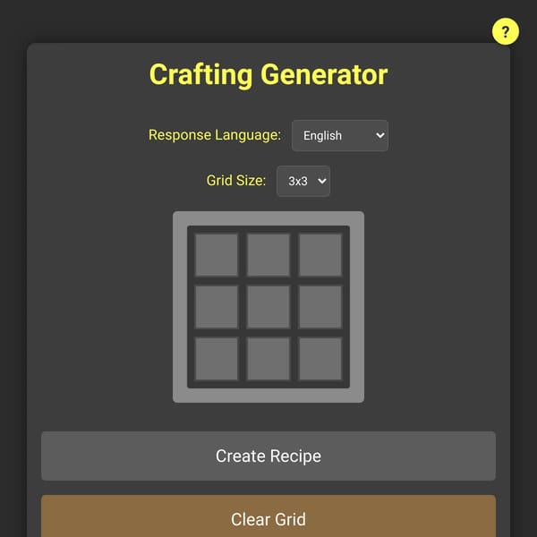 AI Advanced Crafting Simulator