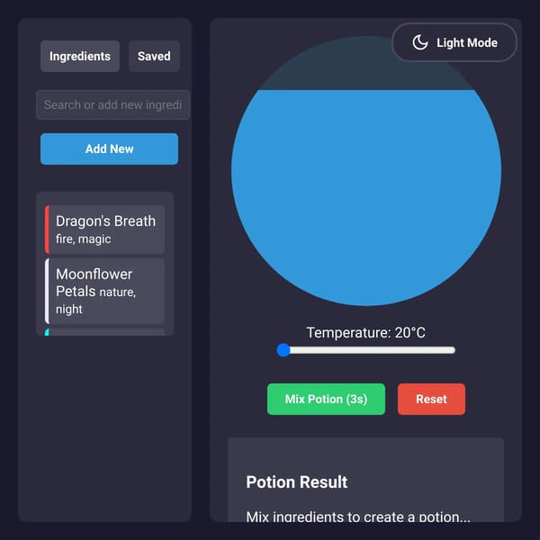 Potion Brewing Simulator