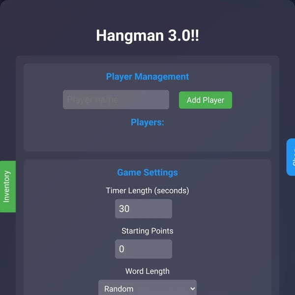 HANGMAN 3.0!