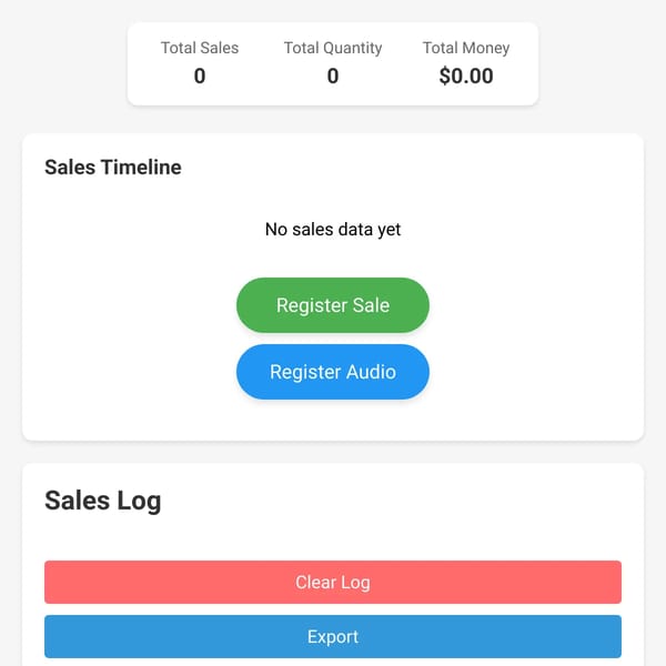Event Sales Register