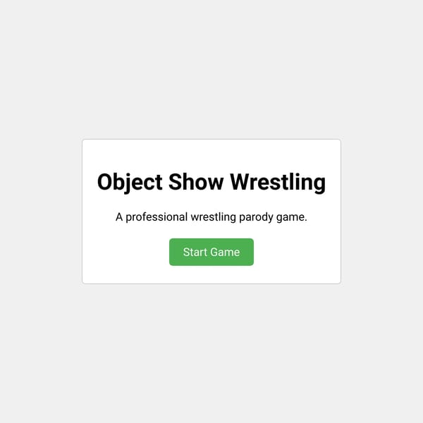 Object Show Wrestling