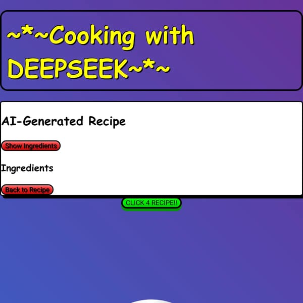 Cooking with DeepSeek