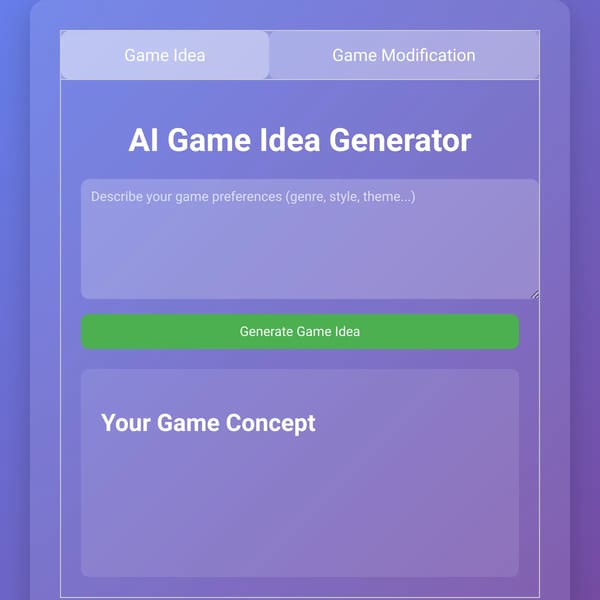 Game Idea Generator