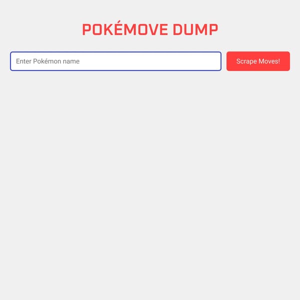 Pokémon Learnset Scraper