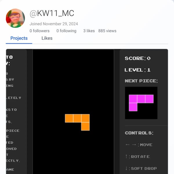 User Profile Page on WebSim