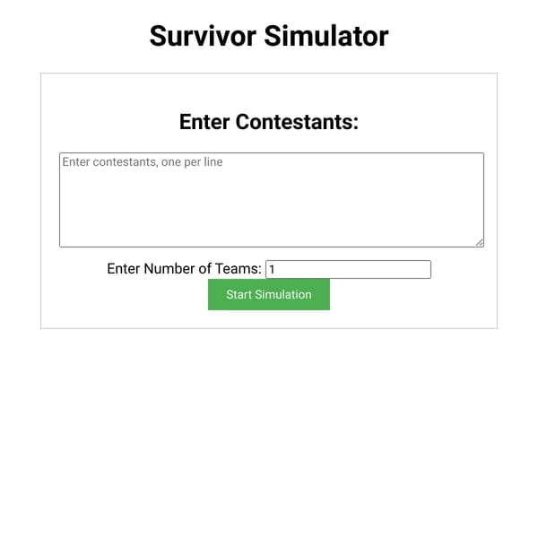 Survivor Simulator