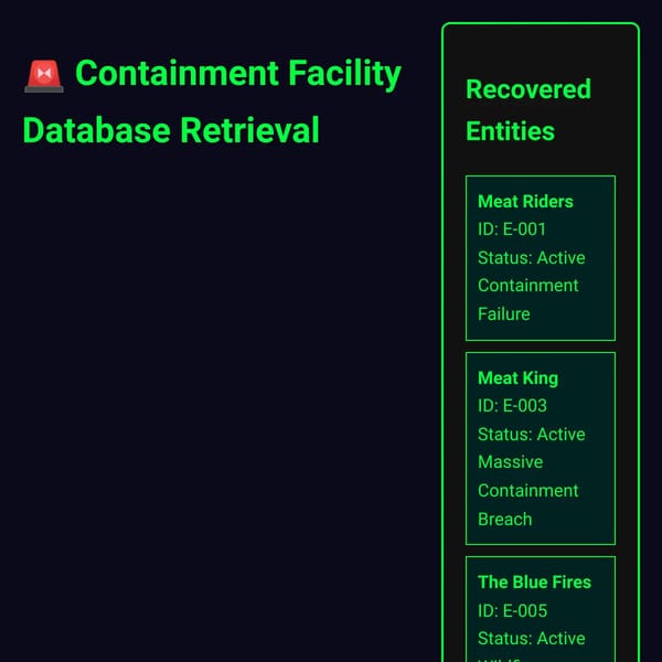 Abandoned Containment Facility Database Retrieval
