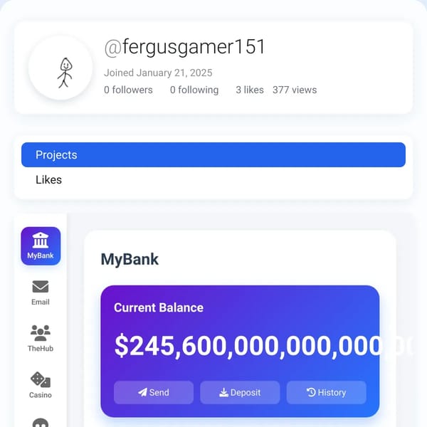My profile page