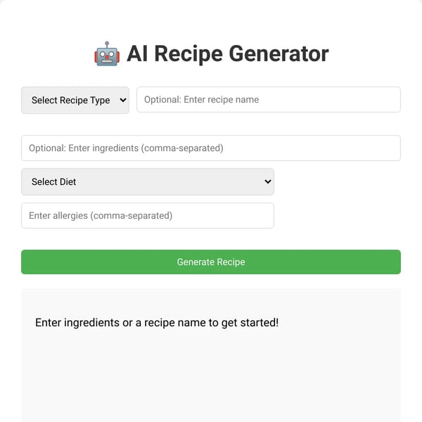 AI Recipe Generator