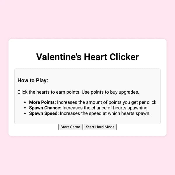 Valentine's Heart Clicker