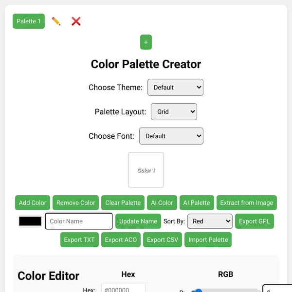 Color Palette Maker