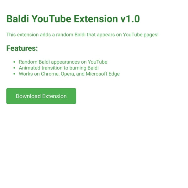 Baldi Extension Demo