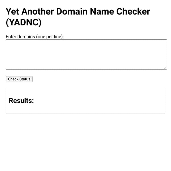 Domain Status Checker